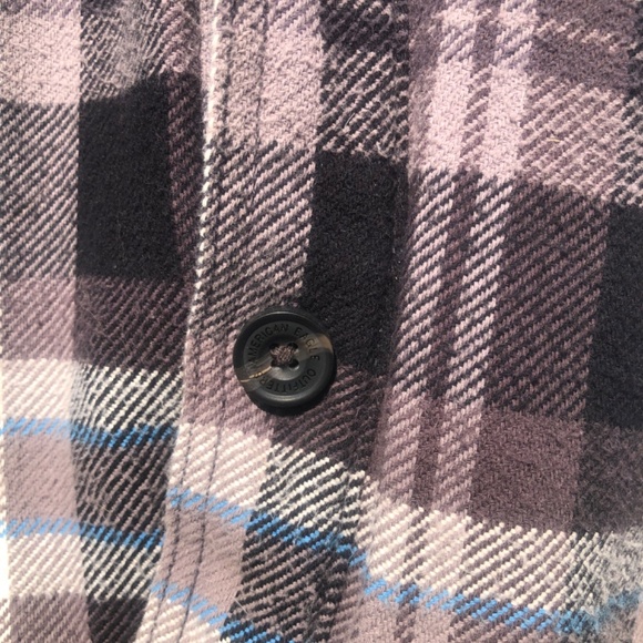 American eagle large plaid lined faux Sherpa jacket - Picture 9 of 9